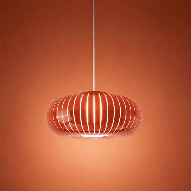 Angers Nantes Bordeaux Mans Rennes Tours Paris Laval Lyon Nice Icônes Kartell suspension Teresa Rouge Orangé brillant Laviani 4