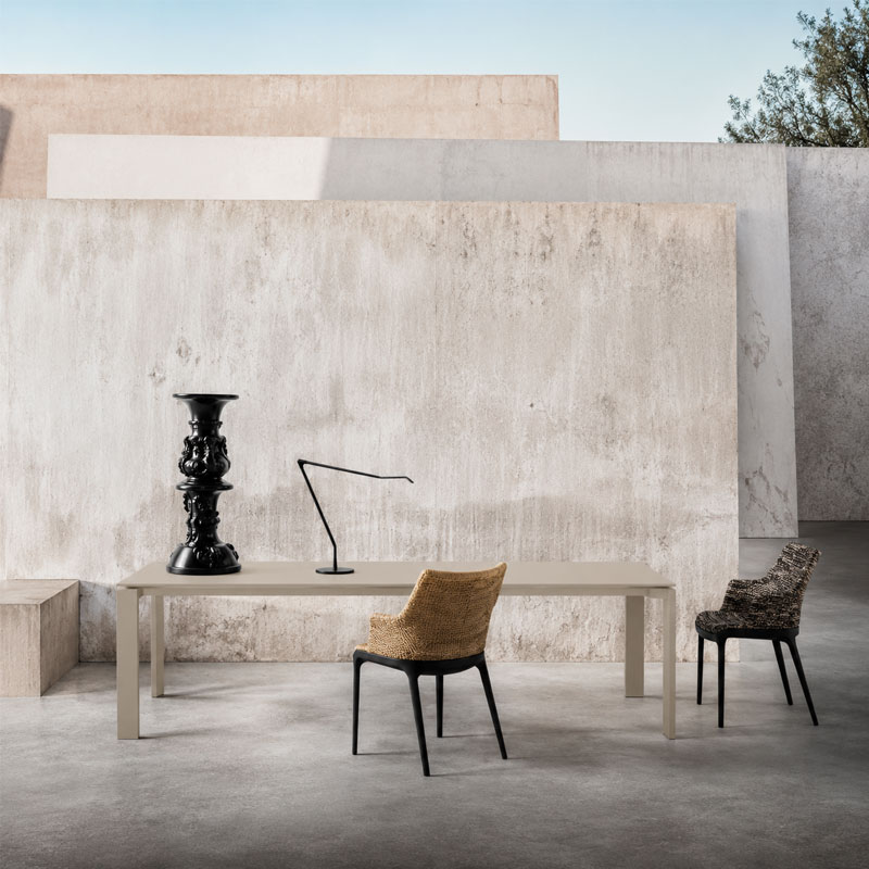 Angers Nantes Bordeaux Mans Rennes Tours Paris Laval Niort Icônes Kartell rallonge Table Extensible Four Beige Mat Fenix Laviani 6