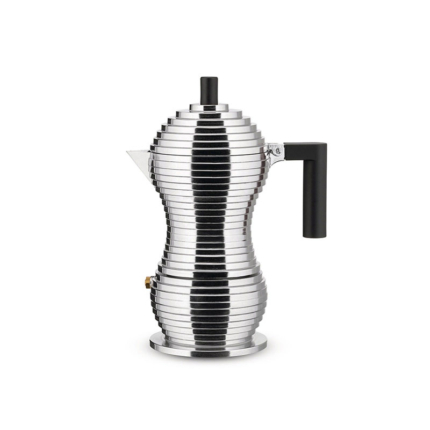 Angers Nantes Bordeaux Rennes Paris Mans Tours Lille Nice Lyon Icônes Alessi Cafetière expresso Pulcina Noir Michele DE LUCCHI 