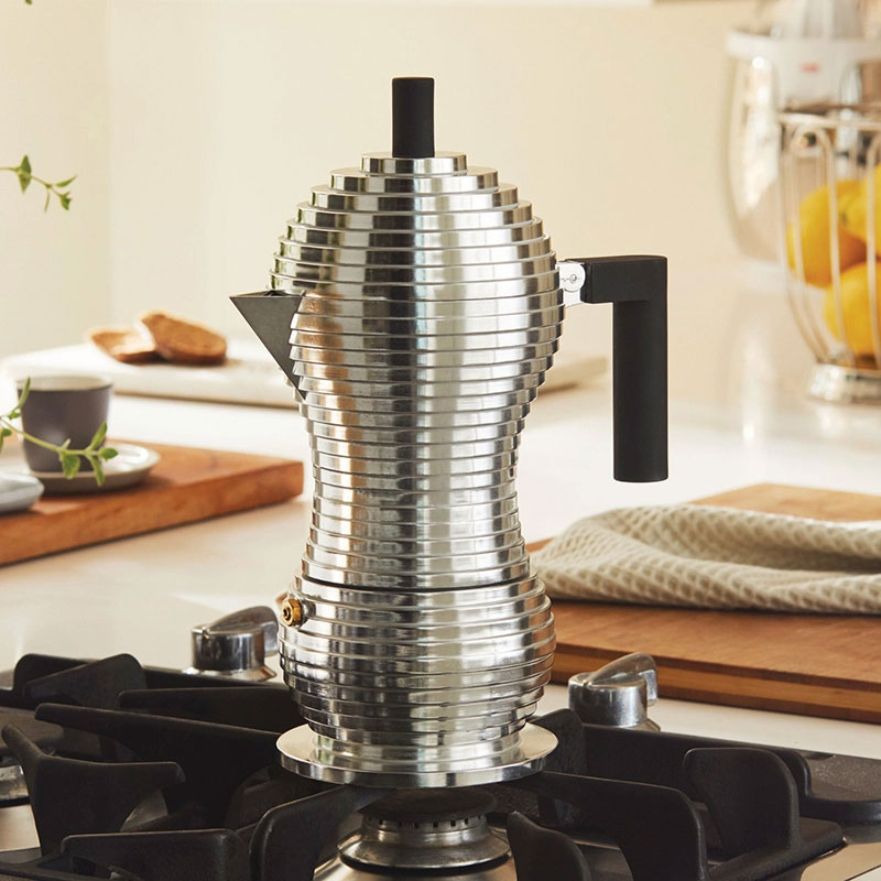 Angers Nantes Bordeaux Rennes Paris Mans Tours Lille Nice Lyon Icônes Alessi Cafetière expresso Pulcina Noir Michele DE LUCCHI 3
