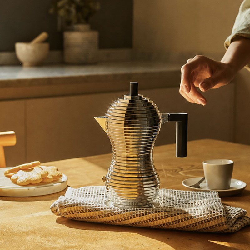 Angers Nantes Bordeaux Rennes Paris Mans Tours Lille Nice Lyon Icônes Alessi Cafetière expresso Pulcina Noir Michele DE LUCCHI 5