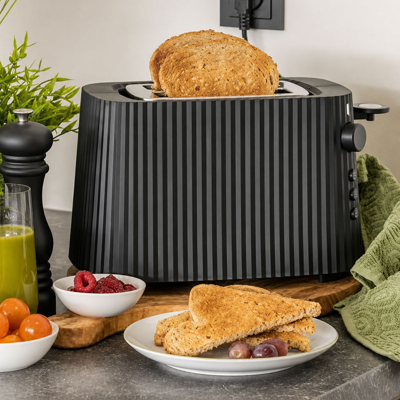 Angers Nantes Bordeaux Rennes Paris Mans Tours Lille Nice Lyon Icônes Alessi Grille Pain Toaster Plissé Noir Michele DE LUCCHI 10