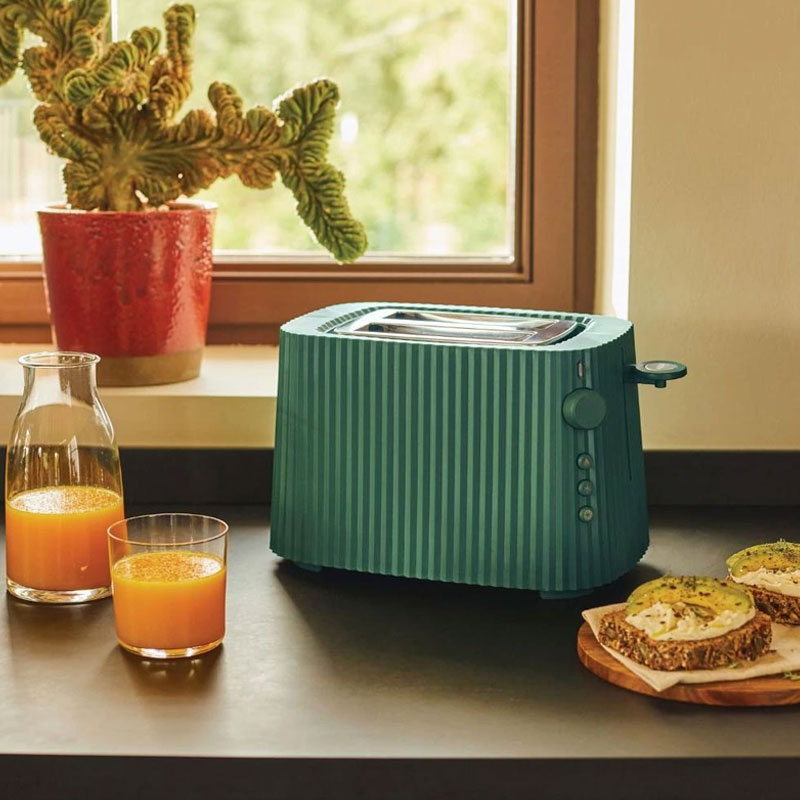 Angers Nantes Bordeaux Rennes Paris Mans Tours Lille Nice Lyon Icônes Alessi Grille Pain Toaster Plissé vert Michele DE LUCCHI 1