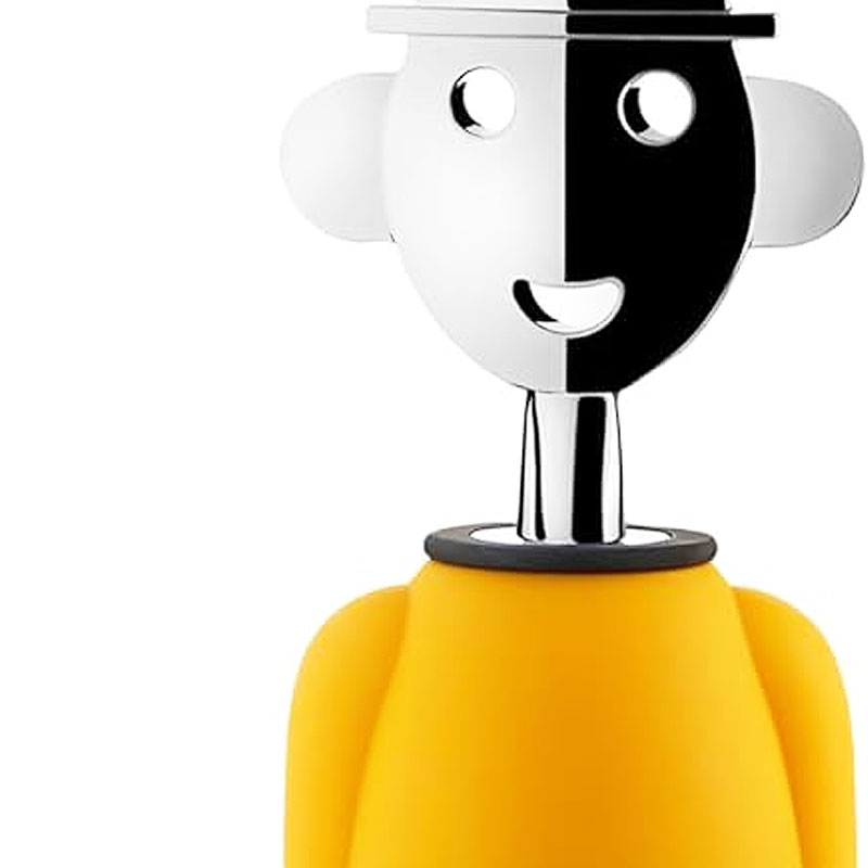 Angers Nantes Bordeaux Rennes Paris Mans Tours Lille Nice Lyon Icônes Alessi Tire Bouchon Jaune Noir Chrome Alessandro Mendini 3