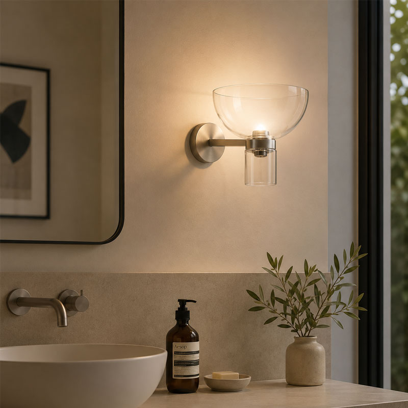 Angers Nantes Bordeaux Rennes Paris Mans Tours Lille Nice Lyon Icônes Flos Applique Nocturne 2 cone Argent Verre Konstantin Grcic 1