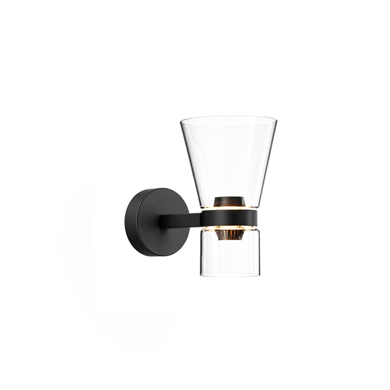 Angers Nantes Bordeaux Rennes Paris Mans Tours Lille Nice Lyon Icônes Flos Applique Nocturne 2 cone Noir Verre Konstantin Grcic 0