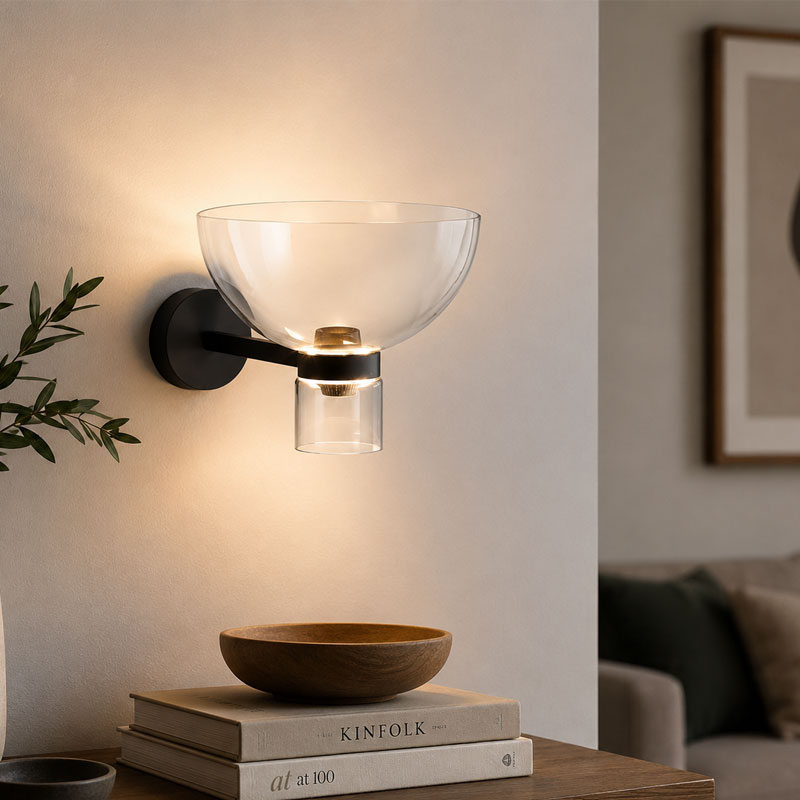 Angers Nantes Bordeaux Rennes Paris Mans Tours Lille Nice Lyon Icônes Flos Applique Nocturne 2 cone Noir Verre Konstantin Grcic 4