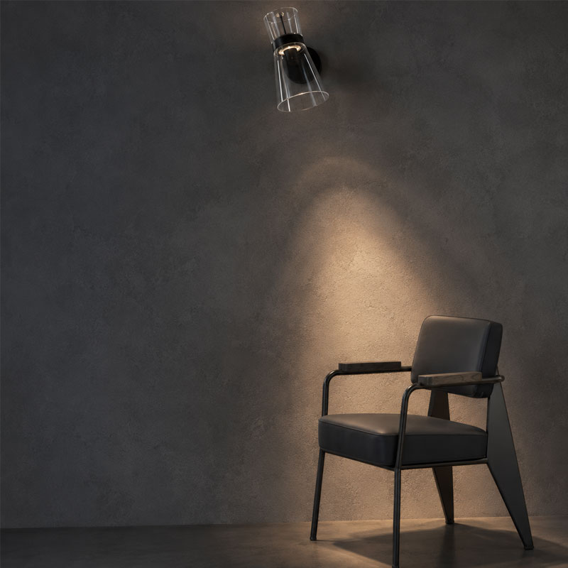 Angers Nantes Bordeaux Rennes Paris Mans Tours Lille Nice Lyon Icônes Flos Applique Nocturne 2 cone Noir Verre Konstantin Grcic 9