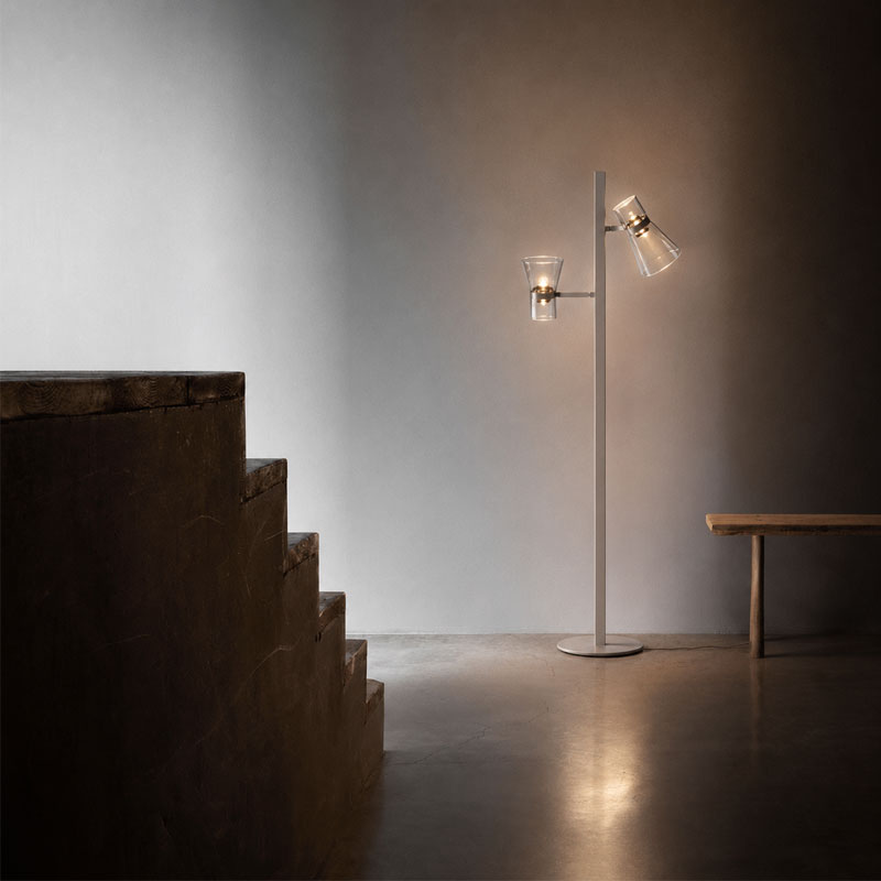 Angers Nantes Bordeaux Rennes Paris Mans Tours Lille Nice Lyon Icônes Flos Lampadaire Nocturne 2 Argent Verre Konstantin Grcic 6