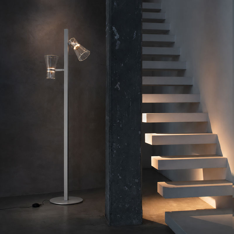 Angers Nantes Bordeaux Rennes Paris Mans Tours Lille Nice Lyon Icônes Flos Lampadaire Nocturne 2 Argent Verre Konstantin Grcic 7