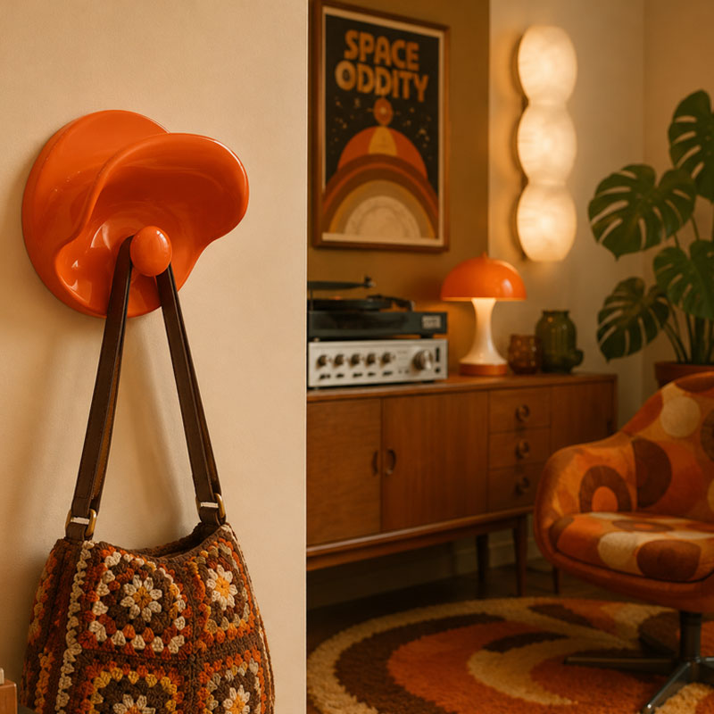 Angers Nantes Paris Bordeaux Lilles Lyon Tours Paris Nice Rennes Icônes Kartell Patère réédition 1972 Orange Von Bohr 4