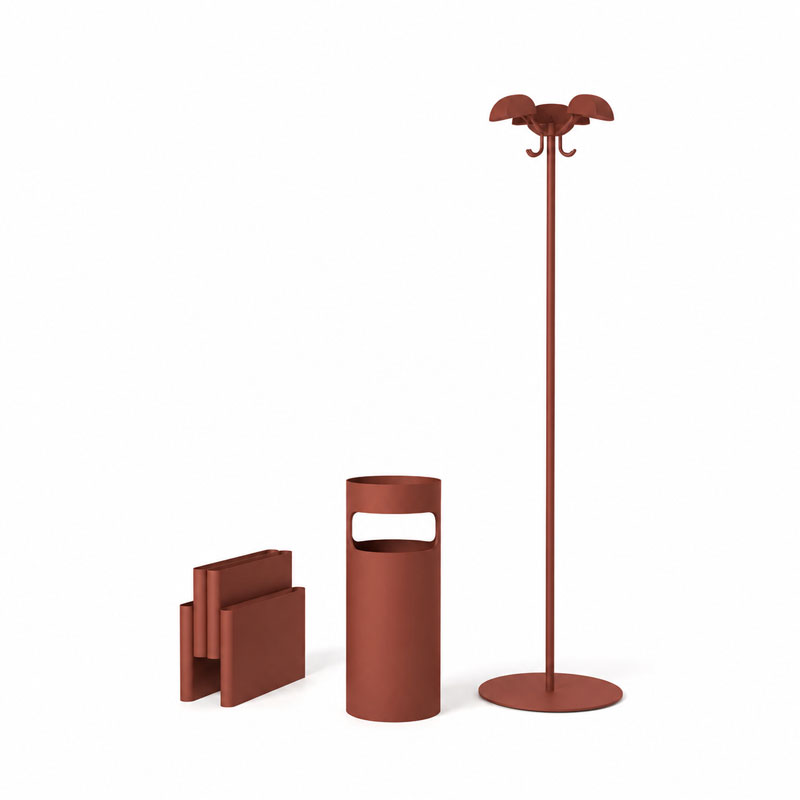 Angers Nantes Paris Bordeaux Mans Laval Tours Paris Nice Rennes Icônes Kartell Porte parapluie accessoire Bordeaux Rouge mat Colombini 4
