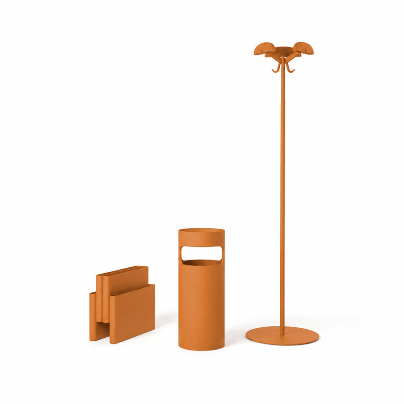 Angers Nantes Paris Bordeaux Mans Laval Tours Paris Nice Rennes Icônes Kartell Porte parapluie accessoire Marron Orange  mat Colombini 4