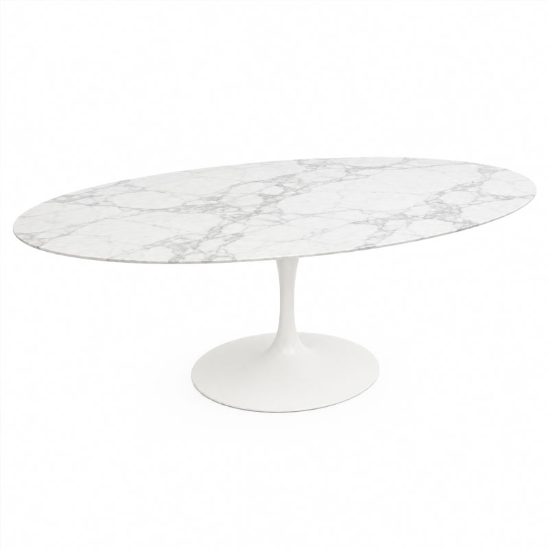 Angers Nantes Paris Baule Arcachon Caen Royan Icônes Table Saarinen Ovale 244 Knoll Marbre Arabescato Blanc Quickship 7