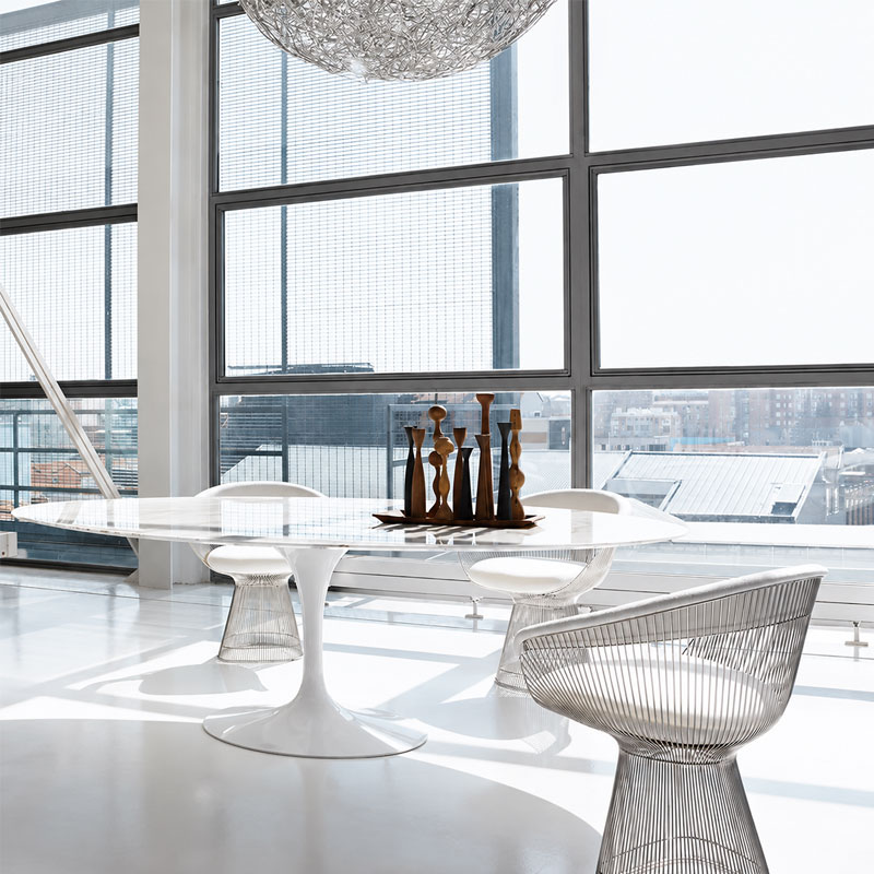 Angers Nantes Paris Baule Arcachon Caen Royan Icônes Table Saarinen Ovale 244 Knoll Marbre Arabescato Blanc Quickship 8