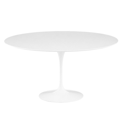 Angers Nantes Paris Baule Bordeaux Rennes Mans Poitiers Icônes table repas Saarinen Ø137 Knoll Stratifié Blanc Quickship 