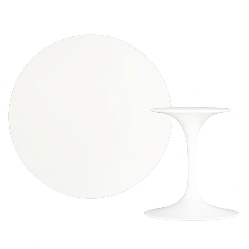 Angers Nantes Paris Baule Bordeaux Rennes Mans Poitiers Icônes table repas Saarinen Ø137 Knoll Stratifié Blanc Quickship 3