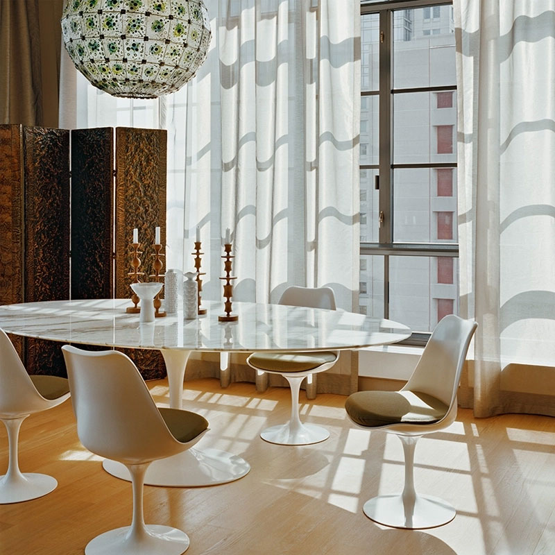 Angers Nantes Paris Baule Bordeaux Rennes Royan Icônes Table Saarinen Ovale Knoll Marbre Arabescato Blanc Quickship 2
