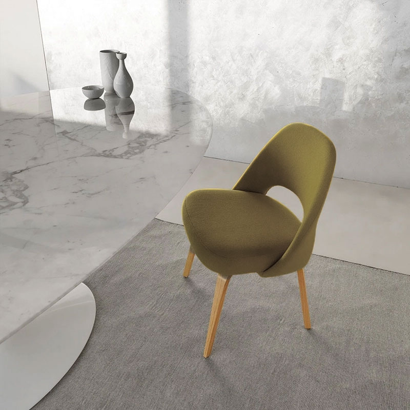 Angers Nantes Paris Baule Bordeaux Rennes Royan Icônes Table Saarinen Ovale Knoll Marbre Arabescato Blanc Quickship 4