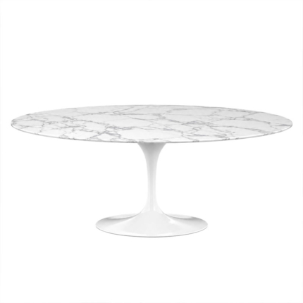 Angers Nantes Paris Baule Bordeaux Rennes Royan Icônes Table Saarinen Ovale Knoll Marbre Arabescato Blanc Quickship 8
