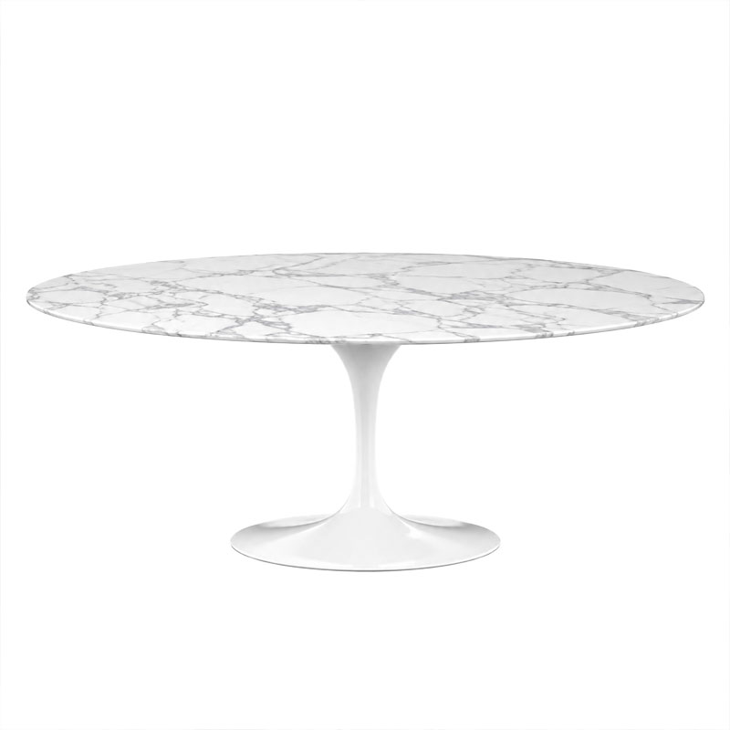 Angers Nantes Paris Baule Bordeaux Rennes Royan Icônes Table Saarinen Ovale Knoll Marbre Arabescato Blanc Quickship 8
