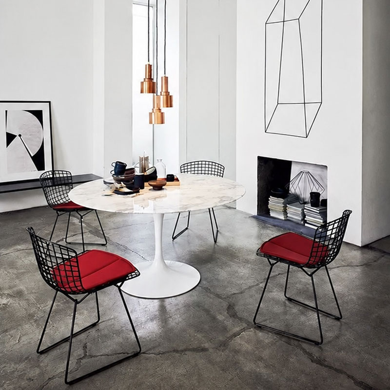Angers Nantes Paris Bordeaux Rennes Lyon Nice Icônes Galette Coussin Chaise Tabouret Rouge Tonus Knoll Quickship Bertoia 5