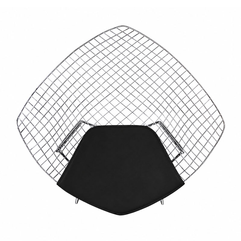 Angers Nantes Paris Bordeaux Rennes Nice Icônes assise Fauteuil coussin Diamant Bertoia Noir Tonus Knoll Quickship 5