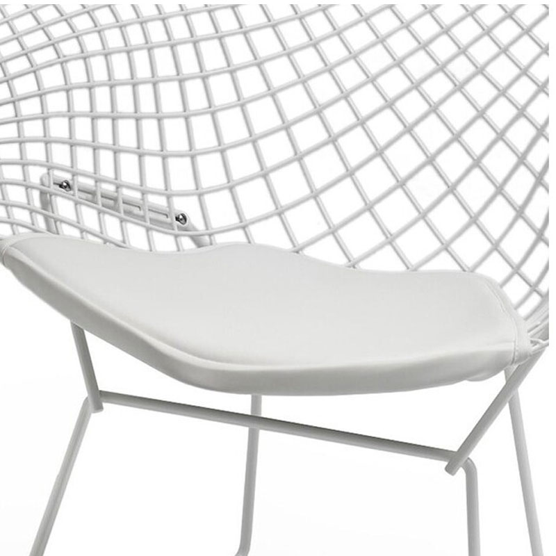 Angers Nantes Paris Bordeaux Rennes Nice Icônes assise Fauteuil coussin Diamant Bertoia Vinyl Blanc Knoll Quickship 1