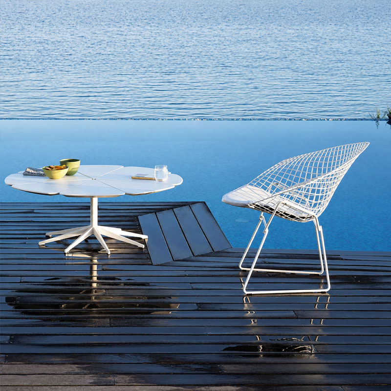 Angers Nantes Paris Bordeaux Rennes Nice Icônes assise Fauteuil coussin Diamant Bertoia Vinyl Blanc Knoll Quickship 3