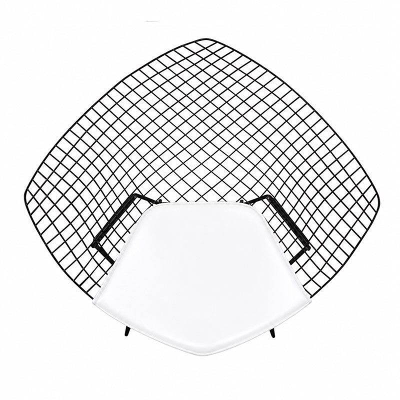 Angers Nantes Paris Bordeaux Rennes Nice Icônes assise Fauteuil coussin Diamant Bertoia Vinyl Blanc Knoll Quickship 6