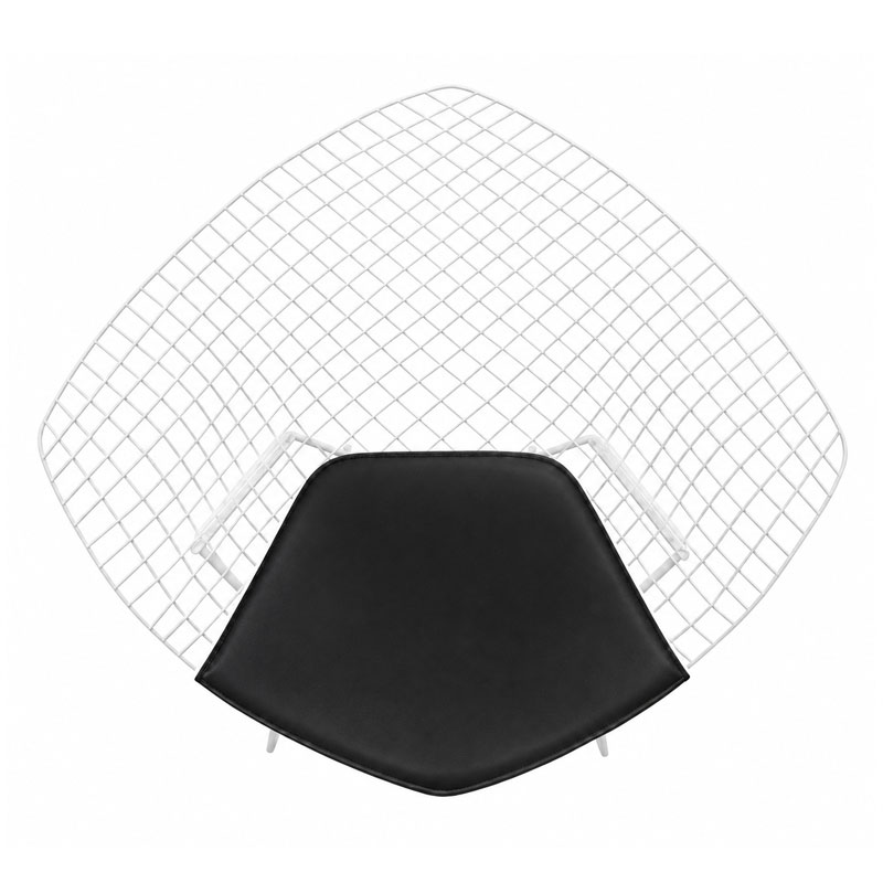 Angers Nantes Paris Bordeaux Rennes Nice Icônes assise Fauteuil coussin Diamant Bertoia Vinyl Noir Knoll Quickship 2