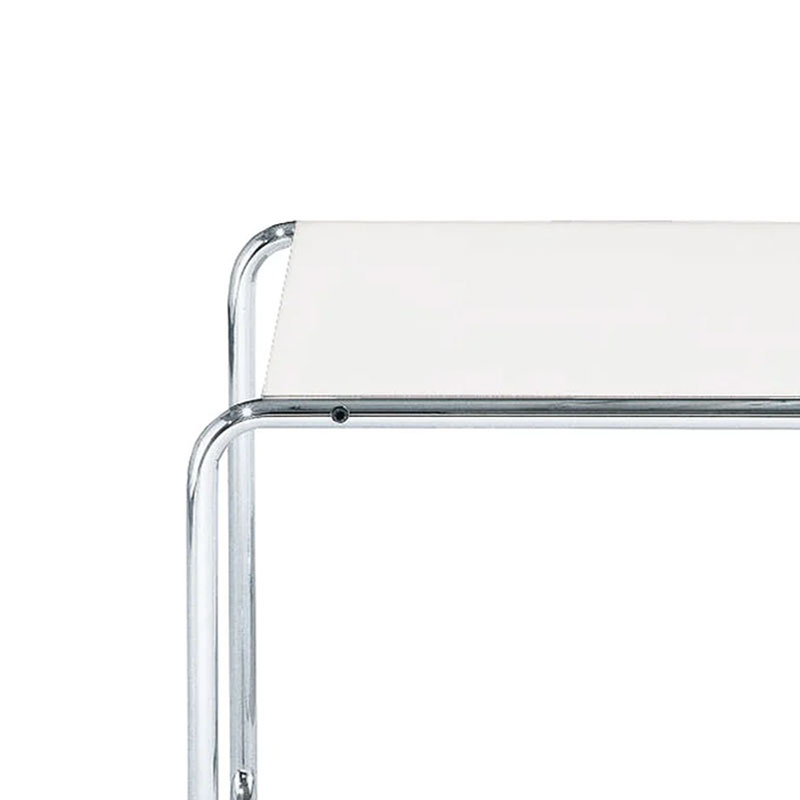 Angers Nantes Paris Bordeaux Rennes Niort Laval Pau Lyon Nice Cannes Icônes Table basse Blanc Laccio 1 Knoll Chrome Quickship Breuer 1