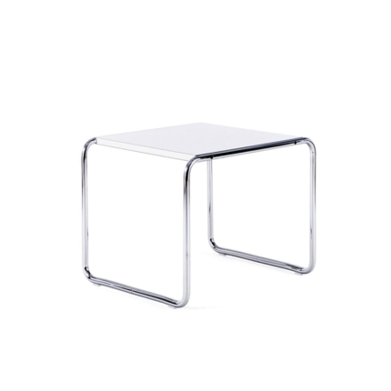 Angers Nantes Paris Bordeaux Rennes Niort Laval Pau Lyon Nice Cannes Icônes Table basse Blanc Laccio 1 Knoll Chrome Quickship Breuer 5