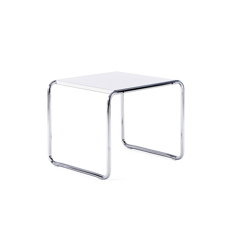 Angers Nantes Paris Bordeaux Rennes Niort Laval Pau Lyon Nice Cannes Icônes Table basse Blanc Laccio 1 Knoll Chrome Quickship Breuer 5