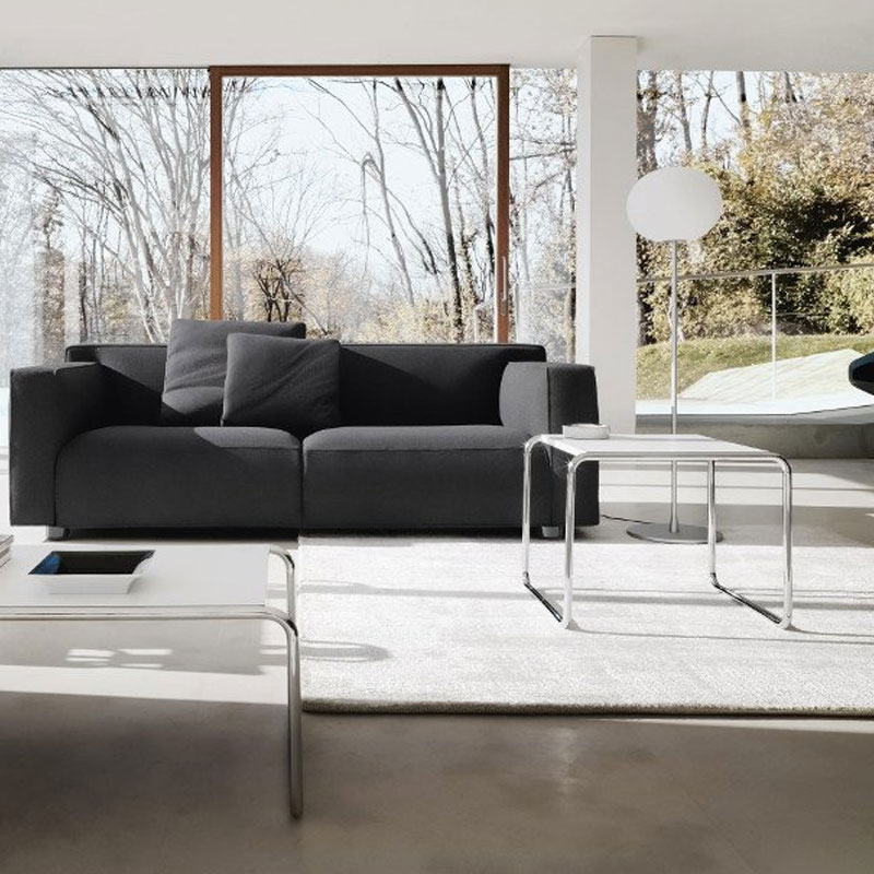Angers Nantes Paris Bordeaux Rennes Niort Laval Pau Lyon Nice Cannes Icônes Table basse Blanc Laccio 1 Knoll Chrome Quickship Breuer 7