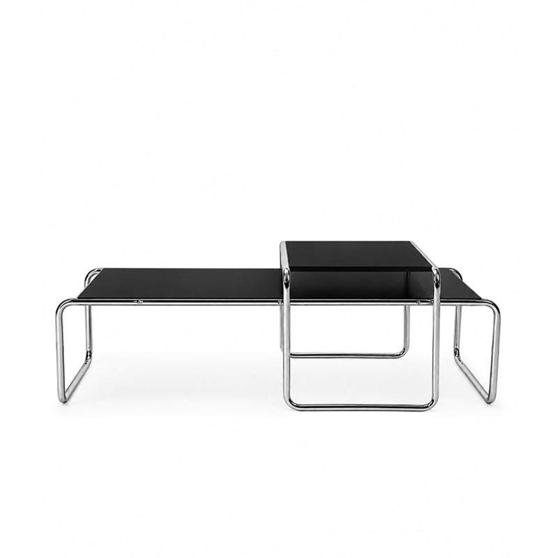 Angers Nantes Paris Bordeaux Rennes Niort Laval Pau Lyon Nice Cannes Icônes Table basse Noir Laccio 2 Knoll Chrome Quickship Breuer 6