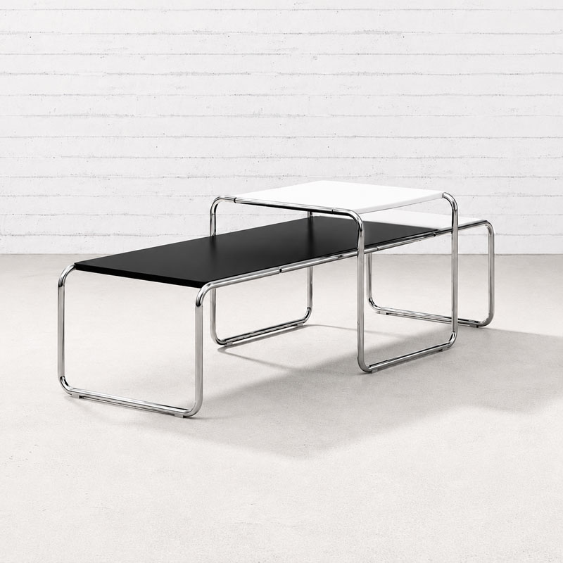Angers Nantes Paris Bordeaux Rennes Niort Laval Pau Lyon Nice Cannes Icônes Table basse Noir Laccio 2 Knoll Chrome Quickship Breuer 8