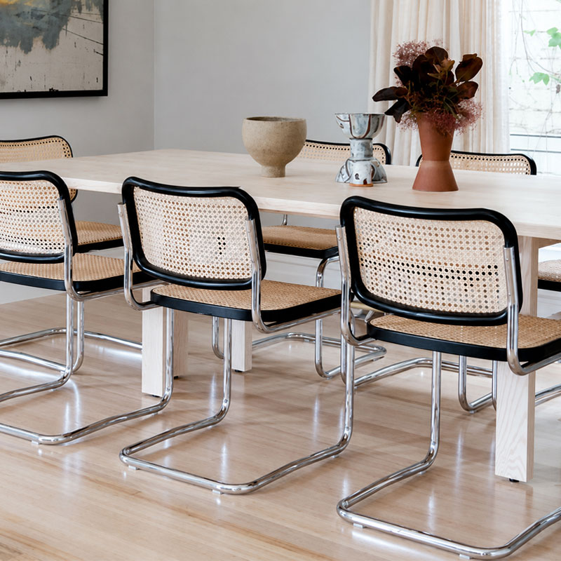Angers Nantes Paris Bordeaux Rennes Niort Lille Lyon Nice Cannes Icônes Chaise Cannage Cesca Hêtre Noir Knoll Chrome Quickship Breuer 4