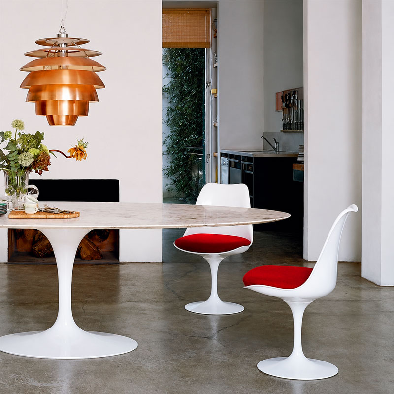 Angers Nantes Paris Bordeaux Rennes Orleans Mans Nice Tours Laval Icônes Chaise Tulip Eero Saarinen Blanc Rouge Knoll Quickship 4