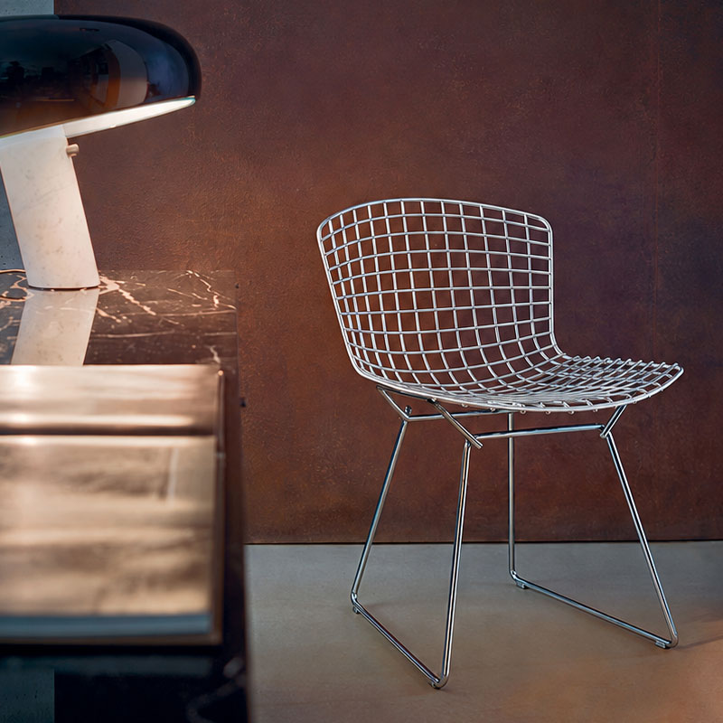Angers Nantes Paris Bordeaux Rennes Tours Mans LAval Ancenis Icônes chaise Knoll Chrome Quickship Harry bertoia 2