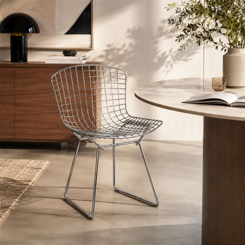 Angers Nantes Paris Bordeaux Rennes Tours Mans LAval Ancenis Icônes chaise Knoll Chrome Quickship Harry bertoia 3