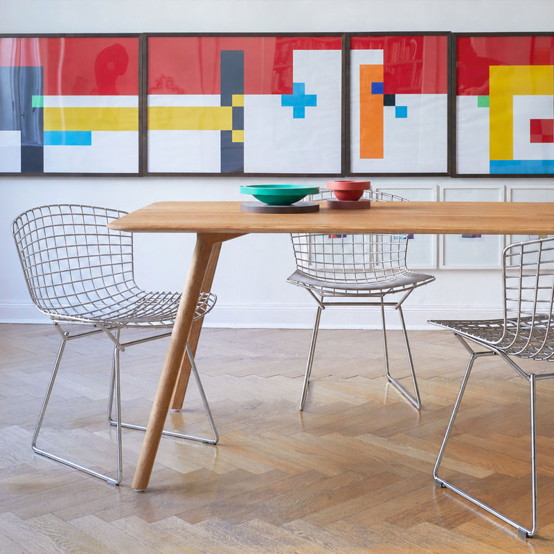 Angers Nantes Paris Bordeaux Rennes Tours Mans LAval Ancenis Icônes chaise Knoll Chrome Quickship Harry bertoia 5