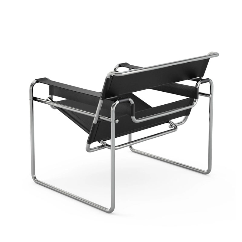 Angers Nantes Paris Bordeaux Rennes Tours Mans Lyon Lille Cannes Icônes Fauteuil Noir Cuir Wassily Knoll Chrome Quickship Breuer Marcel 2