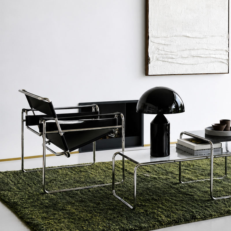 Angers Nantes Paris Bordeaux Rennes Tours Mans Lyon Lille Cannes Icônes Fauteuil Noir Cuir Wassily Knoll Chrome Quickship Breuer Marcel 6