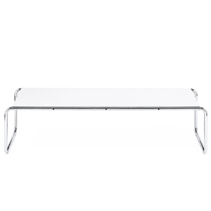 Angers Nantes Paris Bordeaux Rennes Tours Mans Lyon Lille Cannes Icônes Table basseBlanc Laccio 2 Knoll Chrome Quickship Breuer 1