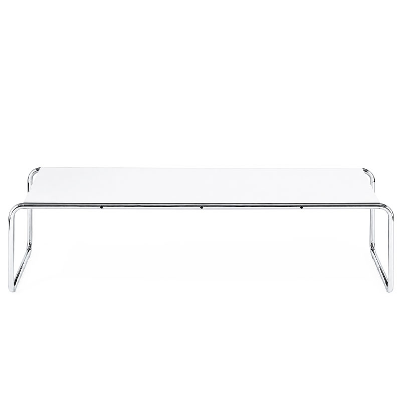 Angers Nantes Paris Bordeaux Rennes Tours Mans Lyon Lille Cannes Icônes Table basseBlanc Laccio 2 Knoll Chrome Quickship Breuer 1