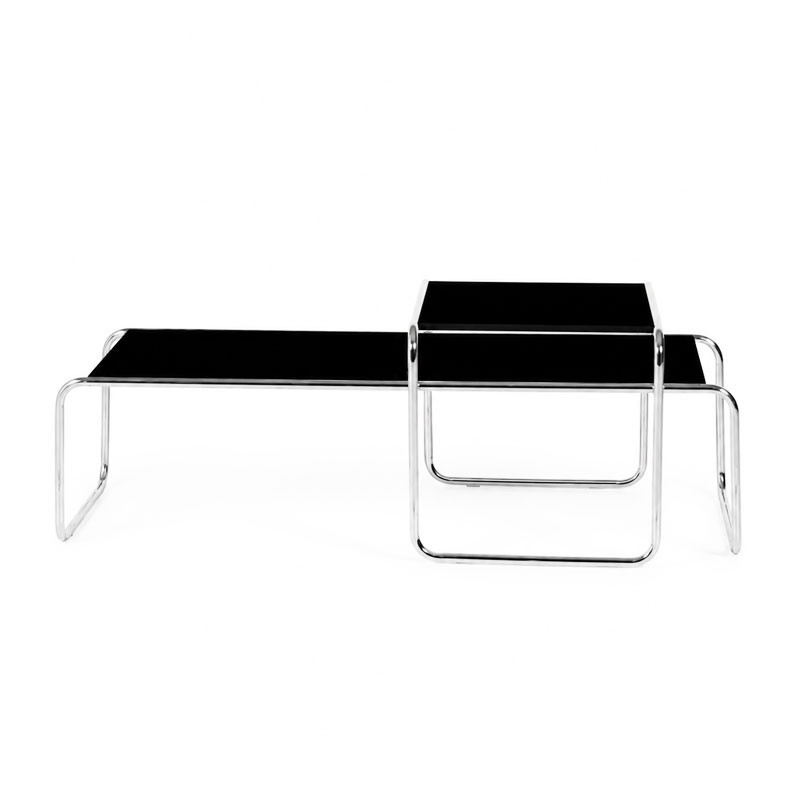 Angers Nantes Paris Bordeaux Rennes Tours Mans Lyon Lille Cannes Icônes Table basseNoir Laccio 1 Knoll Chrome Quickship Breuer 3