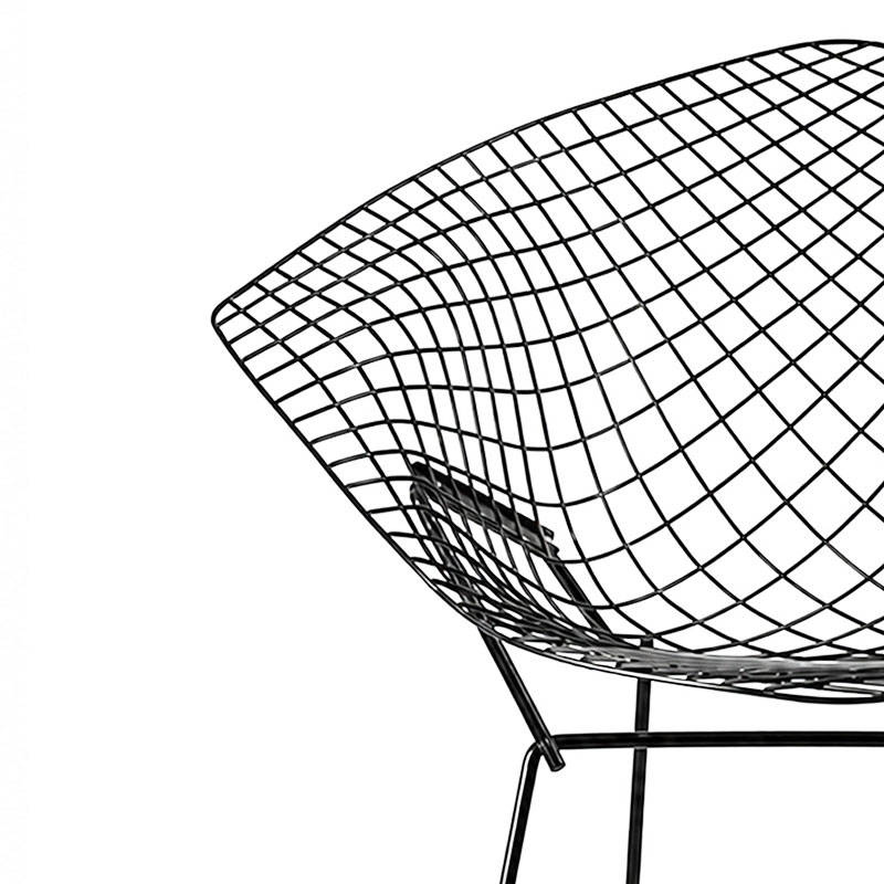 Angers Nantes Paris Bordeaux Rennes Tours Mans Lyon Lille Nice Icônes Fauteuil Diamant Knoll Noir Quickship Bertoia Outdoor 0
