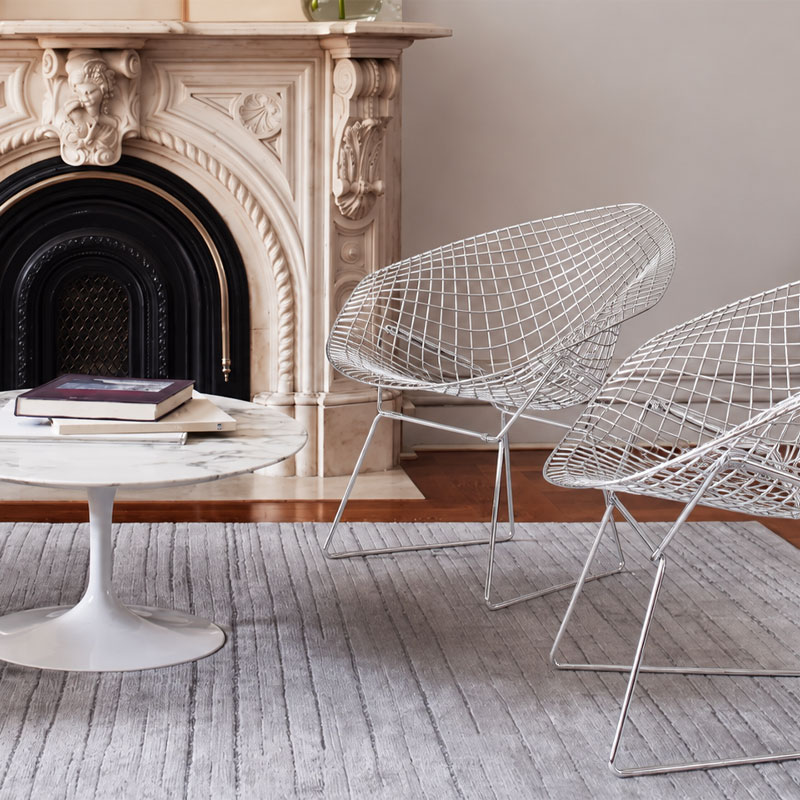 Angers Nantes Paris Bordeaux Rennes Tours Mans Lyon Lille Pouliguen Icônes Fauteuil Diamant Knoll Chrome Quickship Harry Bertoia