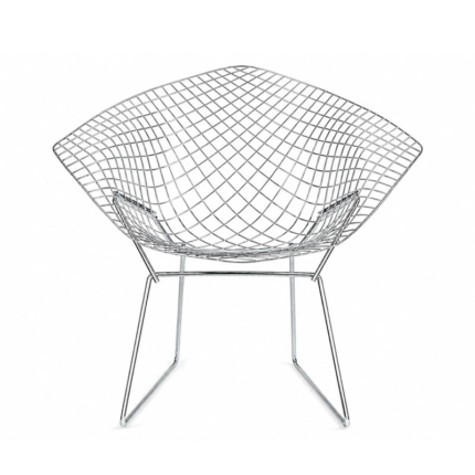 Angers Nantes Paris Bordeaux Rennes Tours Mans Lyon Lille Pouliguen Icônes Fauteuil Diamant Knoll Chrome Quickship Harry Bertoia 3